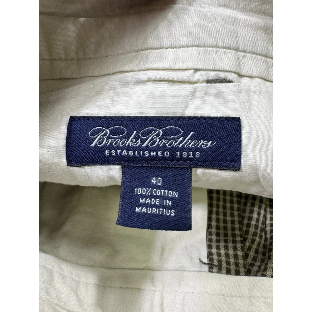 Brooks Brothers Men's 40x8 Brown Plaid Bermuda Shorts Summer Casual VTG